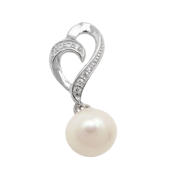 Hängsmycke Pearl & Zirconia Silver 925