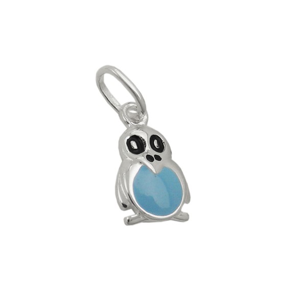 Hängsmycke Penguin Blue-Black Silver 925