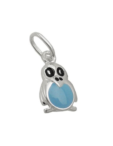 Hängsmycke Penguin Blue-Black Silver 925