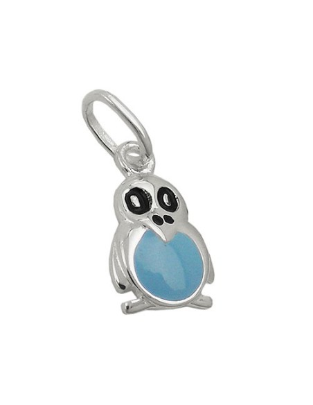 Hängsmycke Penguin Blue-Black Silver 925