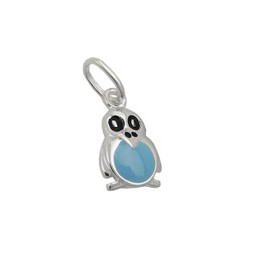 Hängsmycke Penguin Blue-Black Silver 925