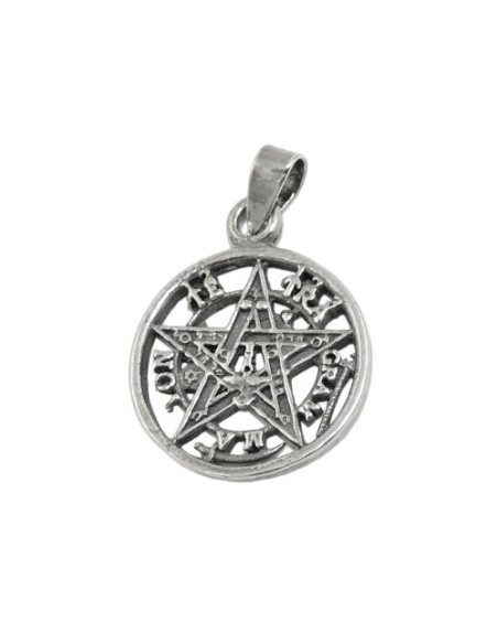 Hängsmycke Pentagram Oxidated Silver 925