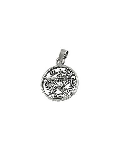 Hängsmycke Pentagram Oxidated Silver 925