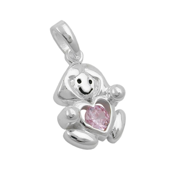 Hängsmycke Pink Girl Silver 925
