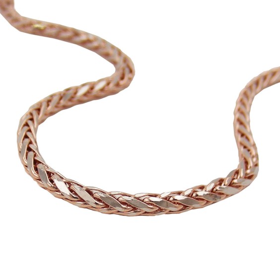 bracelet wheat chain 19cm 14k redgold