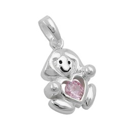 Hängsmycke Pink Girl Silver 925