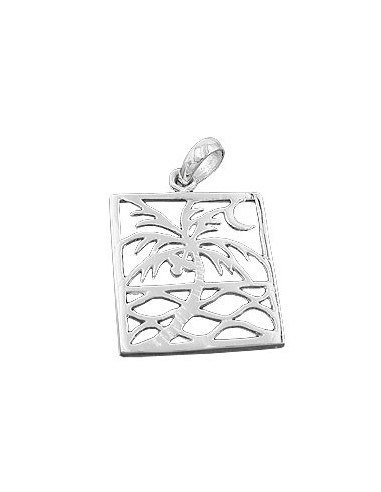 Hängsmycke Rectangular Palm Tree Silver 925