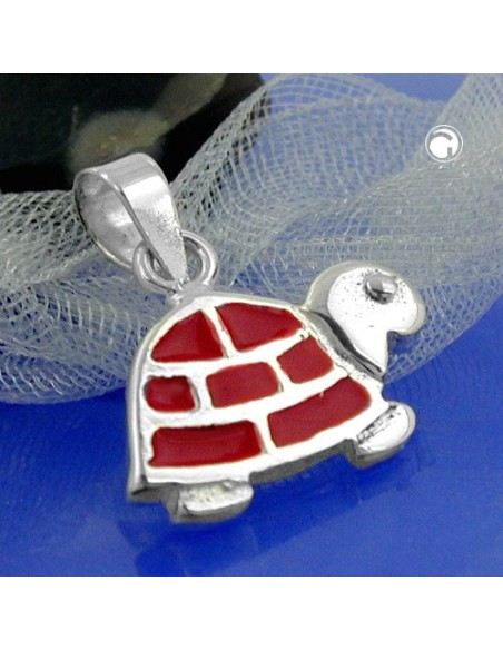 Hängsmycke Red Turtle Silver 925