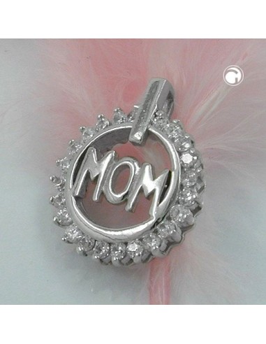 Hängsmycke Ring 'Mom' Zirkonia Silver 925