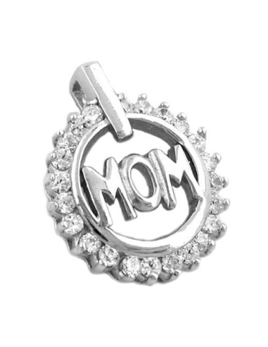 Hängsmycke Ring 'Mom' Zirkonia Silver 925