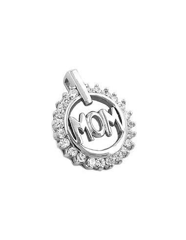 Hängsmycke Ring 'Mom' Zirkonia Silver 925