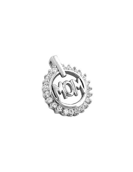 Hängsmycke Ring 'Mom' Zirkonia Silver 925