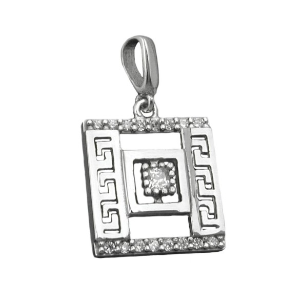 Hängsmycke Roman Pattern Zirconia Silver 925