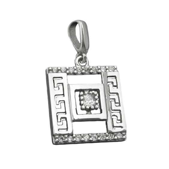 Hängsmycke Roman Pattern Zirconia Silver 925