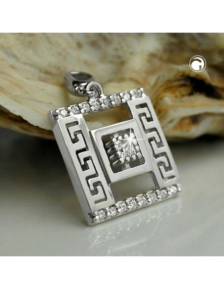 Hängsmycke Roman Pattern Zirconia Silver 925