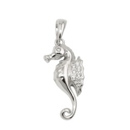 Hängsmycke Sea Horse Zirconia Silver 925
