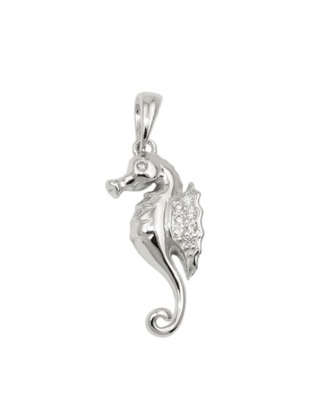 Hängsmycke Sea Horse Zirconia Silver 925