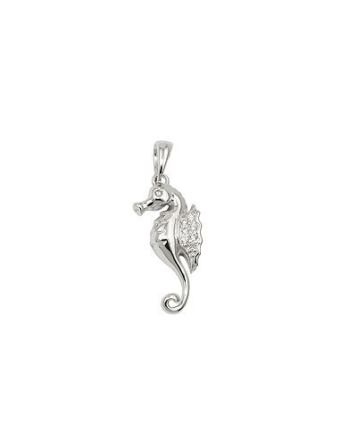 Hängsmycke Sea Horse Zirconia Silver 925