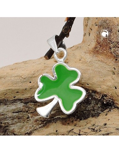 Hängsmycke Shamrock Green Silver 925