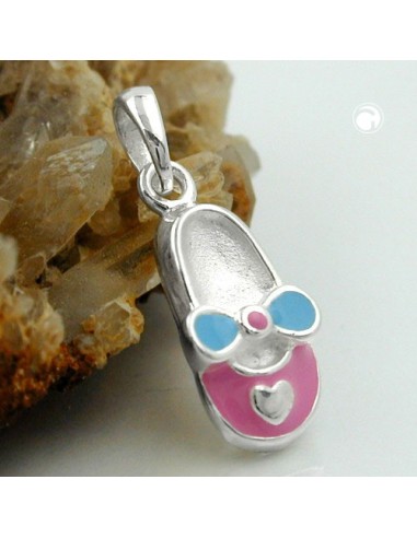 Hängsmycke Slipper Pink-Blue Silver 925