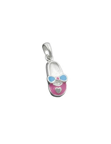 Hängsmycke Slipper Pink-Blue Silver 925
