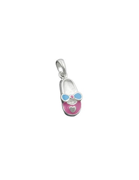 Hängsmycke Slipper Pink-Blue Silver 925
