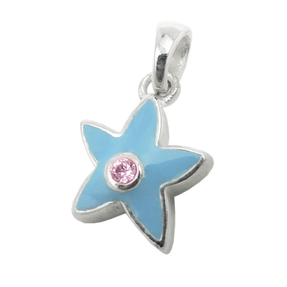 Hängsmycke Star Blue Zirconia Silver 925