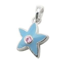 Hängsmycke Star Blue Zirconia Silver 925