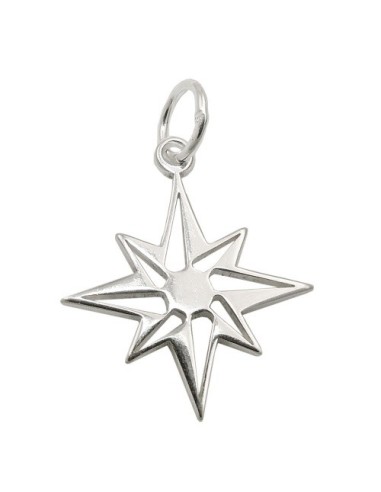 Hängsmycke Star Compass Windrose Silver 925