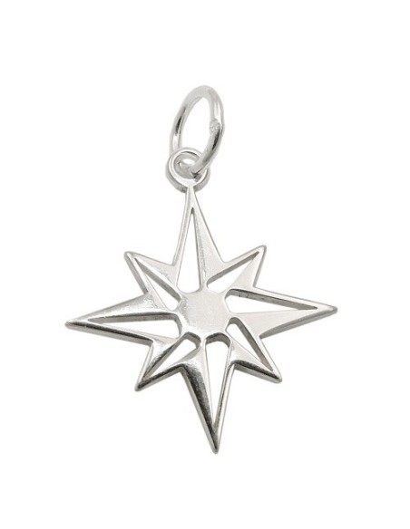 Hängsmycke Star Compass Windrose Silver 925