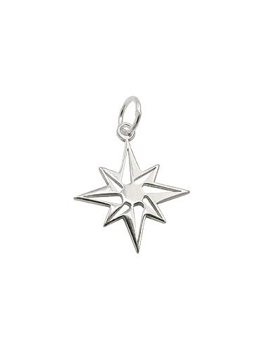 Hängsmycke Star Compass Windrose Silver 925