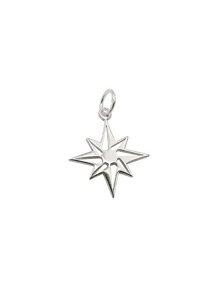 Hängsmycke Star Compass Windrose Silver 925