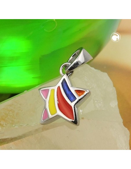 Hängsmycke Star Multi-Colored Silver 925