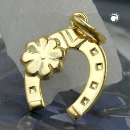 pendant horseshoe 9k gold