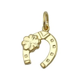 pendant horseshoe 9k gold