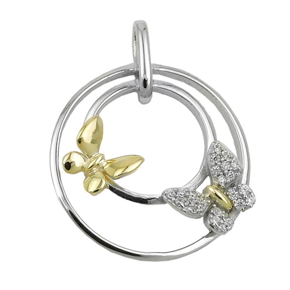 Hängsmycke Two Butterflys Silver 925