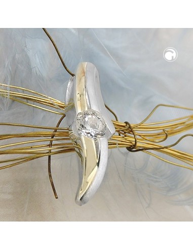 Hängsmycke Two Tone Zirconia Silver 925