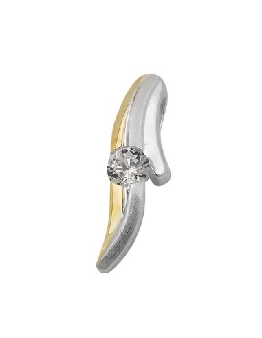 Hängsmycke Two Tone Zirconia Silver 925