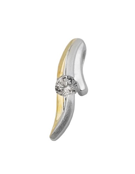 Hängsmycke Two Tone Zirconia Silver 925