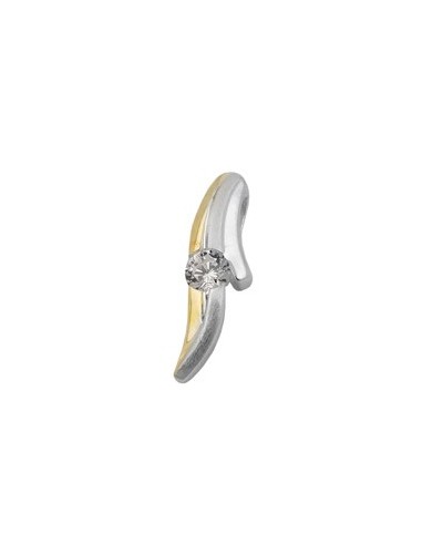 Hängsmycke Two Tone Zirconia Silver 925