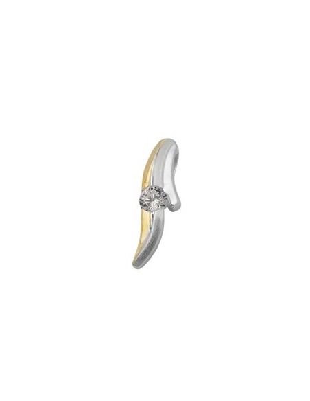 Hängsmycke Two Tone Zirconia Silver 925