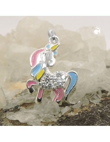Hängsmycke Unicorn Multicolored Silver 925