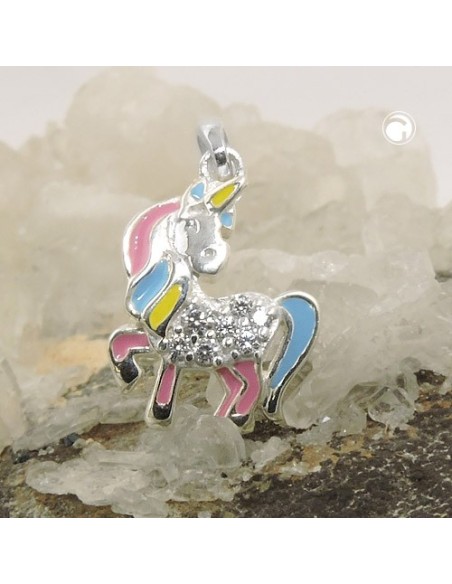 Hängsmycke Unicorn Multicolored Silver 925