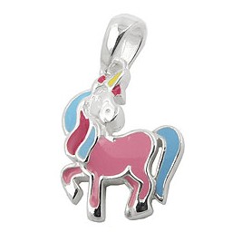 Hängsmycke Unicorn Multicolored Silver 925