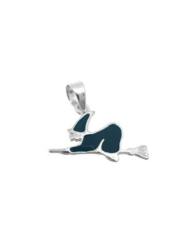 Hängsmycke Witch Black Enameled Silver 925