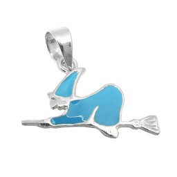 Hängsmycke Witch Blue Enameled Silver 925