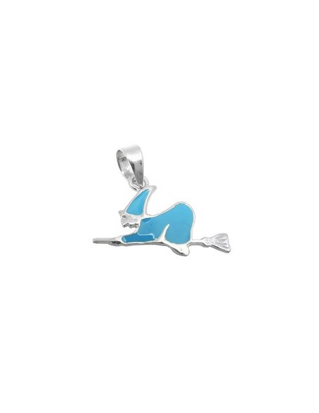 Hängsmycke Witch Blue Enameled Silver 925