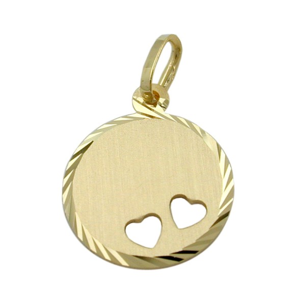 pendant engraveable 9k gold