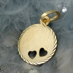 pendant engraveable 9k gold