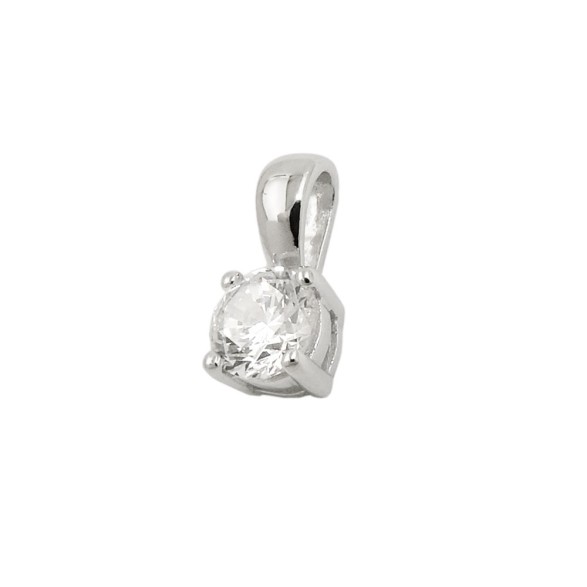 Hängsmycke Zirconia 5mm Silver 925